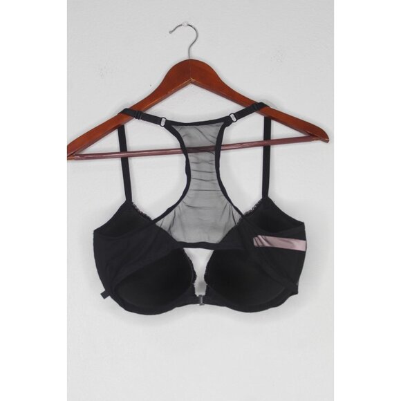 Victoria's Secret 38 C Black Solid Push Up Lace Lightly Padded Unwired Razorback - Picture 2 of 15